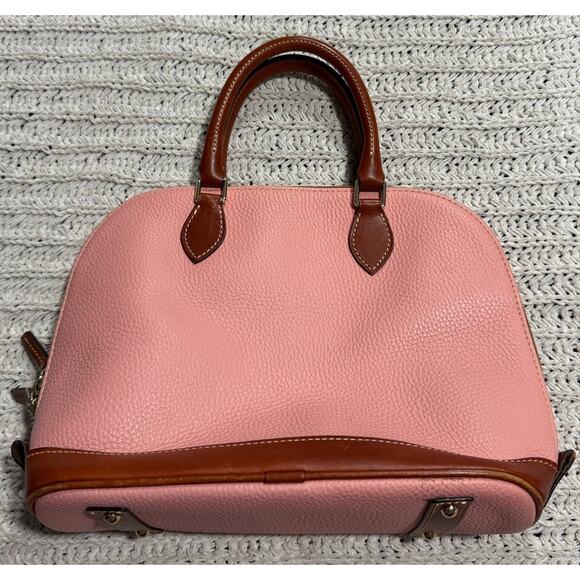 Dooney & Bourke Zip Zip Satchel Pebble Grain Leather Purse Pink MSRP $308 - Picture 5 of 16